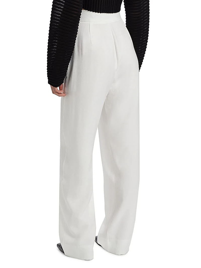 Fallon High-Rise Wide-Leg Pants