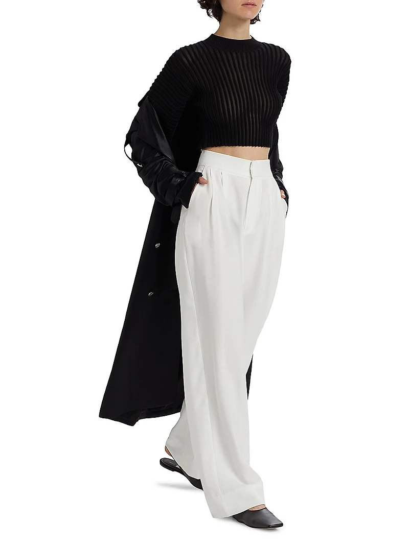 Fallon High-Rise Wide-Leg Pants