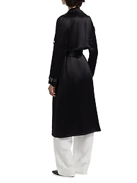 Violet Double-Breasted Trench Coat