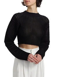 Nomi Wool-Blend Crop Sweater
