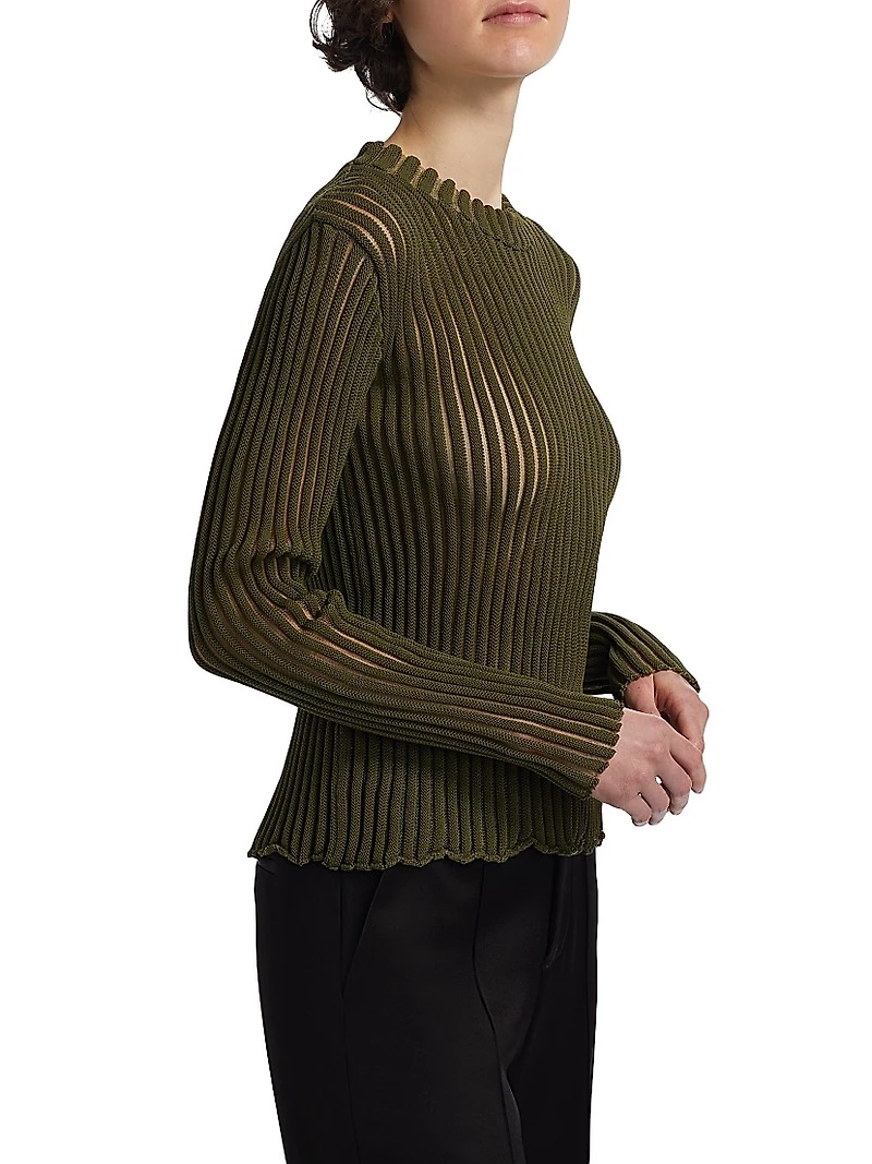 Skylar Ribbed Long-Sleeve Top