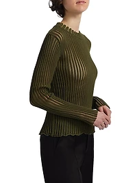 Skylar Ribbed Long-Sleeve Top