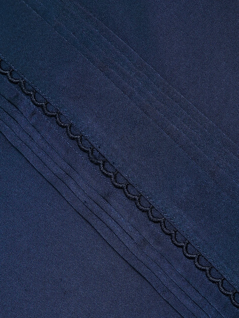 The Esperanza Lace-Trimmed Satin Blouse