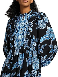 Floral Pleated Maxi Dress