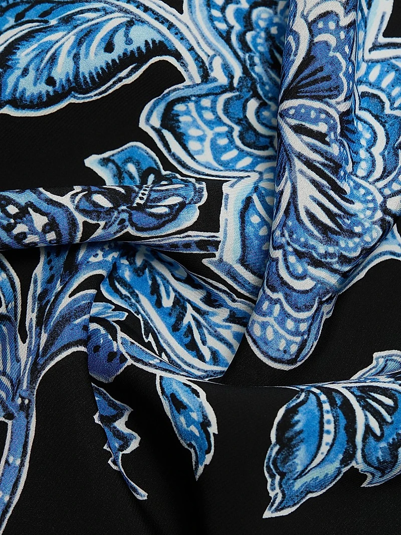 Floral Pleated Maxi Dress