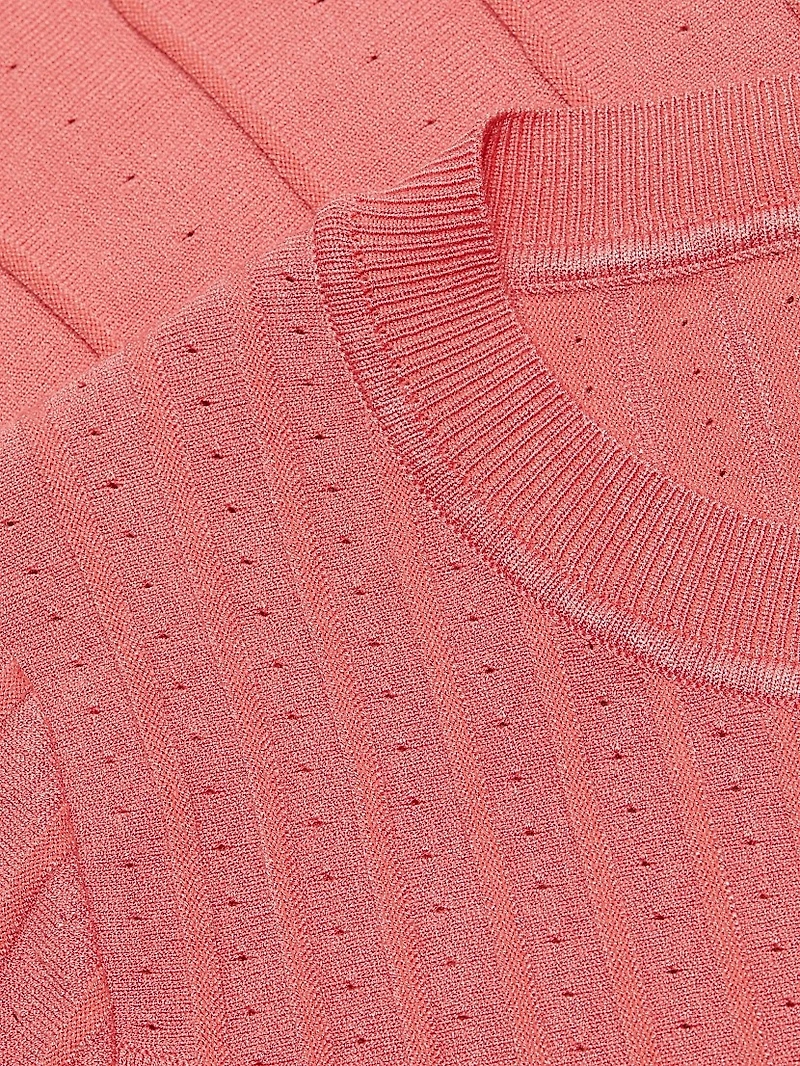 The Wanda Pleated Knit Fit & Flare Midi-Sweaterdress