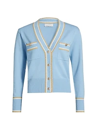 The Kiva Striped V-Neck Cardigan