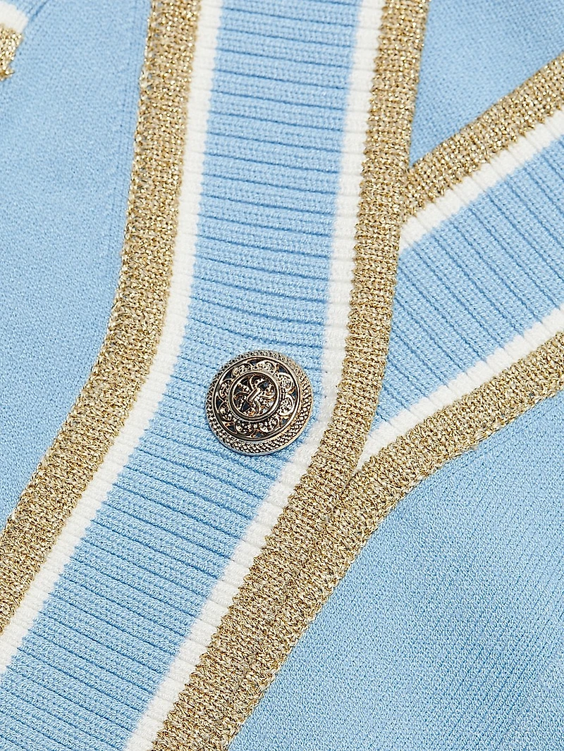 The Kiva Striped V-Neck Cardigan