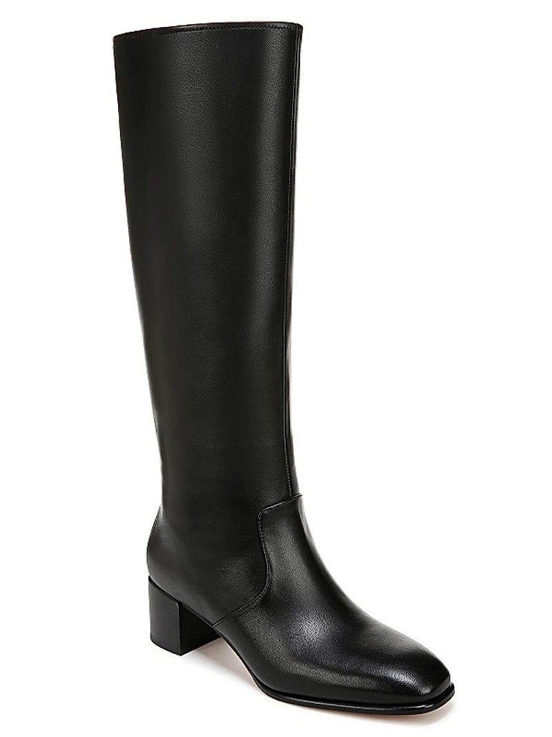 Arabel 50MM Wide-Calf Leather Boots