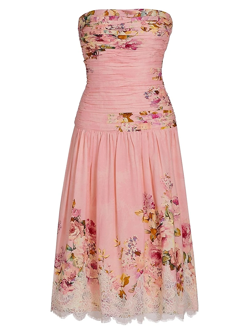 Niva Floral Ruched Cocktail Dress