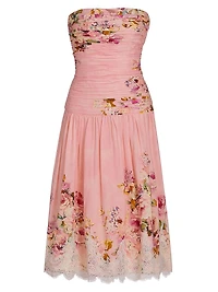 Niva Floral Ruched Cocktail Dress