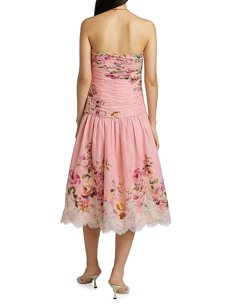 Niva Floral Ruched Cocktail Dress