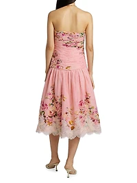 Niva Floral Ruched Cocktail Dress