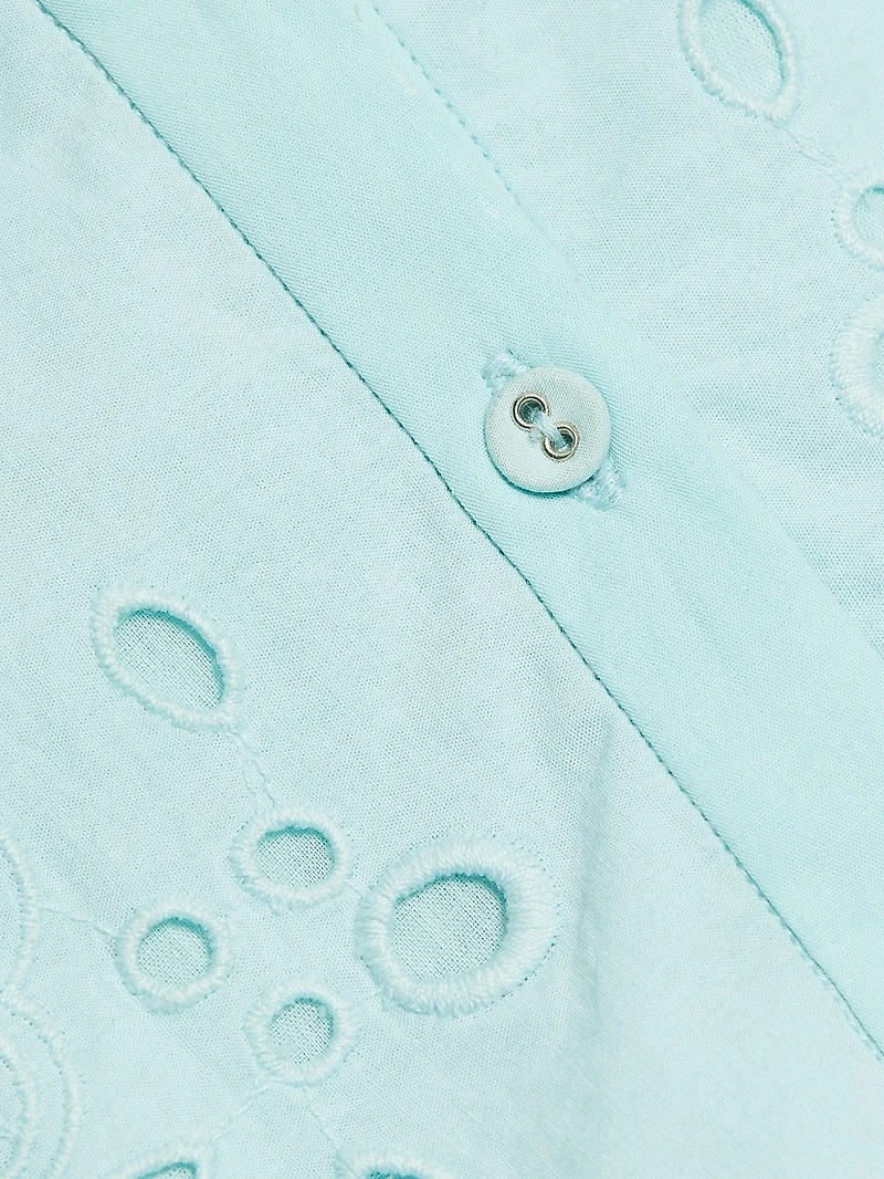 Adya Eyelet Cotton Belted Minidress