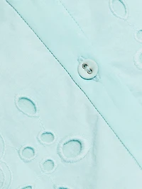 Adya Eyelet Cotton Belted Minidress