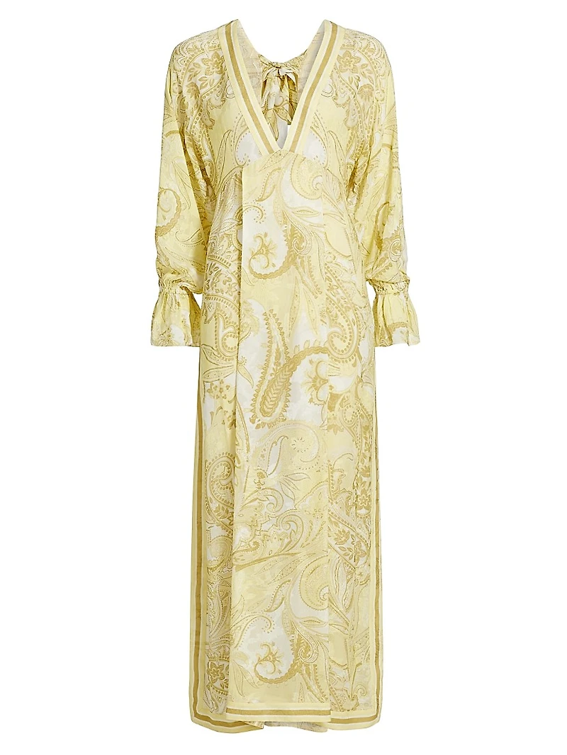 Fiza Paisley Jacquard Kaftan