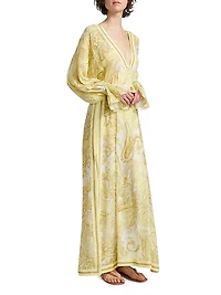 Fiza Paisley Jacquard Kaftan