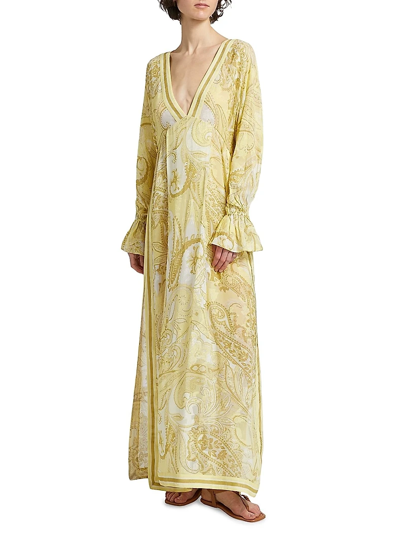 Fiza Paisley Jacquard Kaftan
