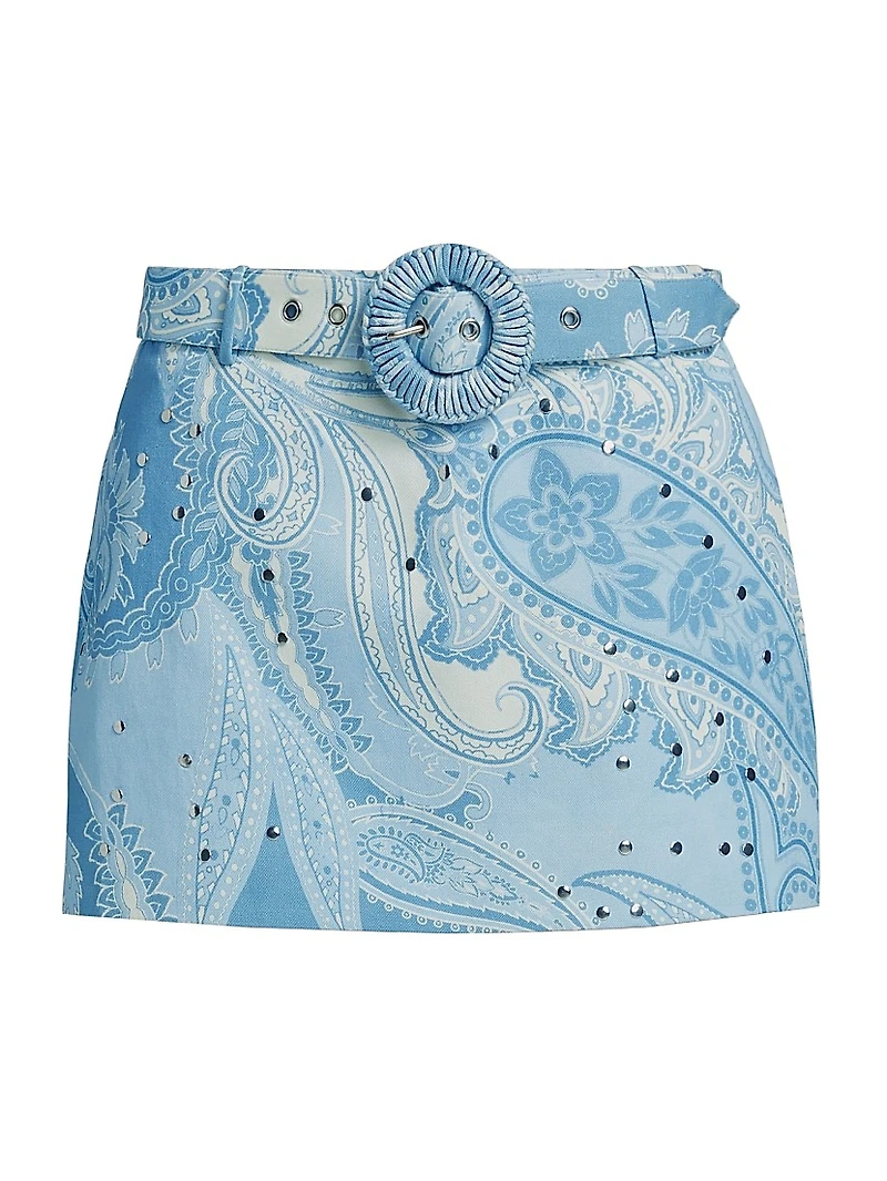 Fiza Buckle Belt Miniskirt