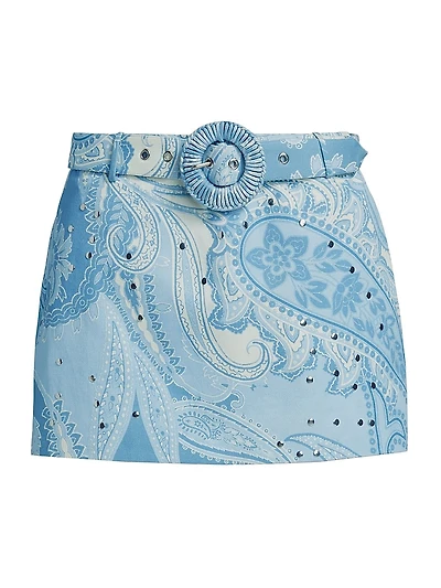 Fiza Buckle Belt Miniskirt