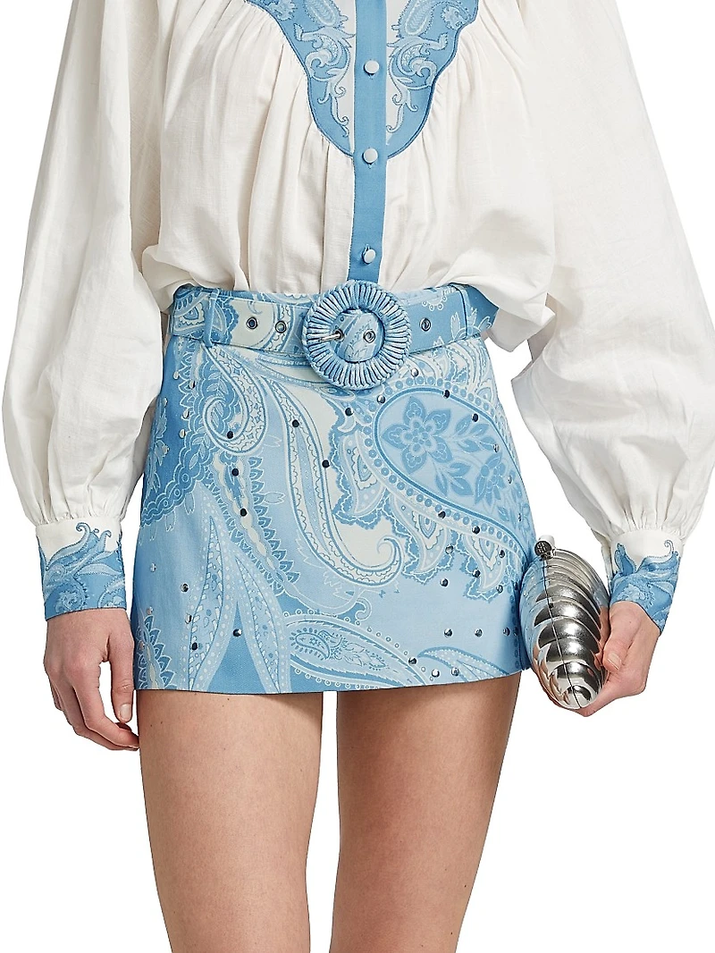 Fiza Buckle Belt Miniskirt