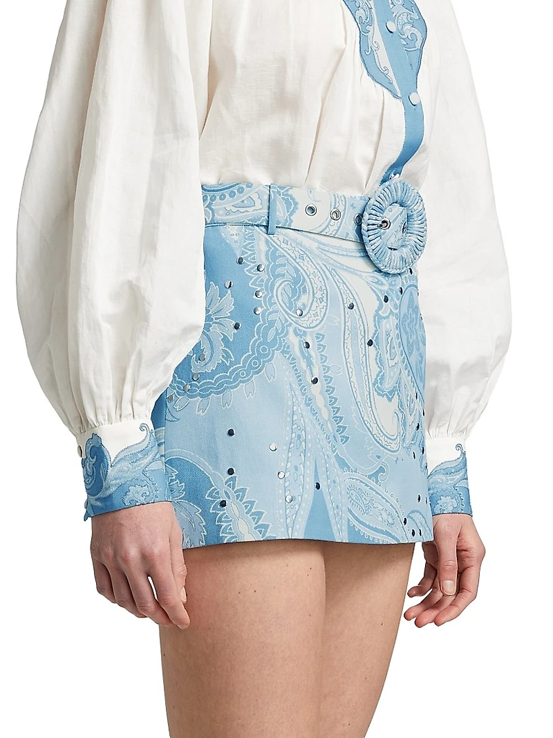 Fiza Buckle Belt Miniskirt