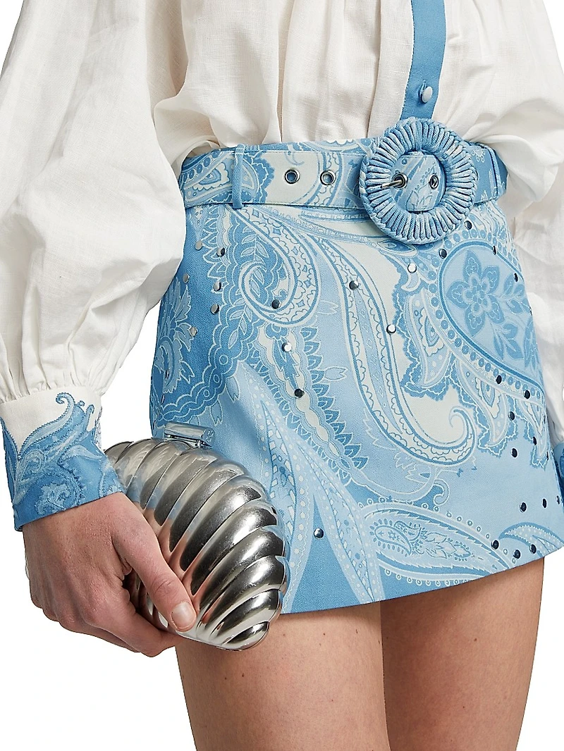 Fiza Buckle Belt Miniskirt