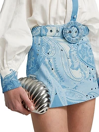 Fiza Buckle Belt Miniskirt