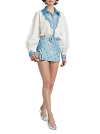 Fiza Buckle Belt Miniskirt