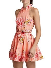 Kavi Floral Belted Minidress