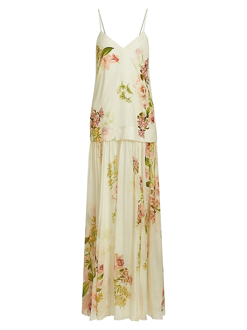 Aiva Floral Layered Maxi Dress