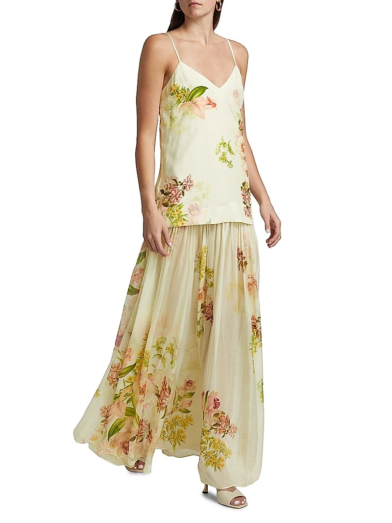 Aiva Floral Layered Maxi Dress