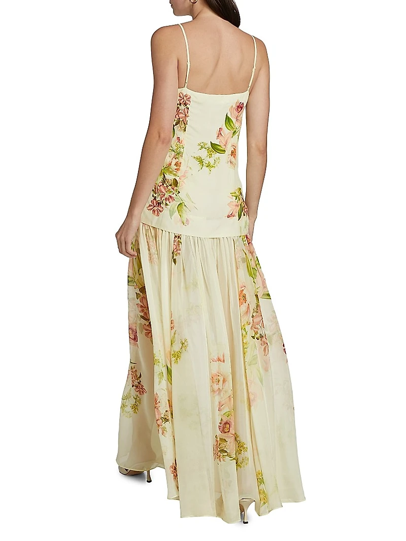 Aiva Floral Layered Maxi Dress
