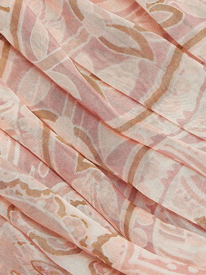 Fiza Ruffle Tie-Waist Minidress