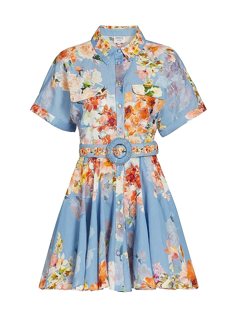 Saba Floral Belted Shirtdress