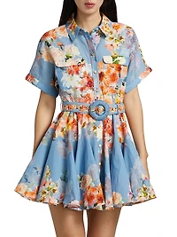 Saba Floral Belted Shirtdress