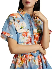 Saba Floral Belted Shirtdress