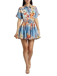 Saba Floral Belted Shirtdress