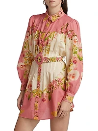 Aiva Belted Short Shirtdress