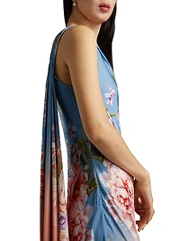 Kavi Floral One-Shoulder Gown