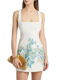 Amari Floral Embroidered Minidress