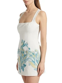 Amari Floral Embroidered Minidress