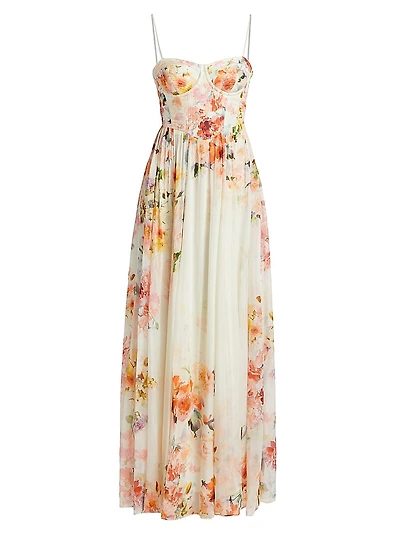 Saba Corset Floral Maxi Dress