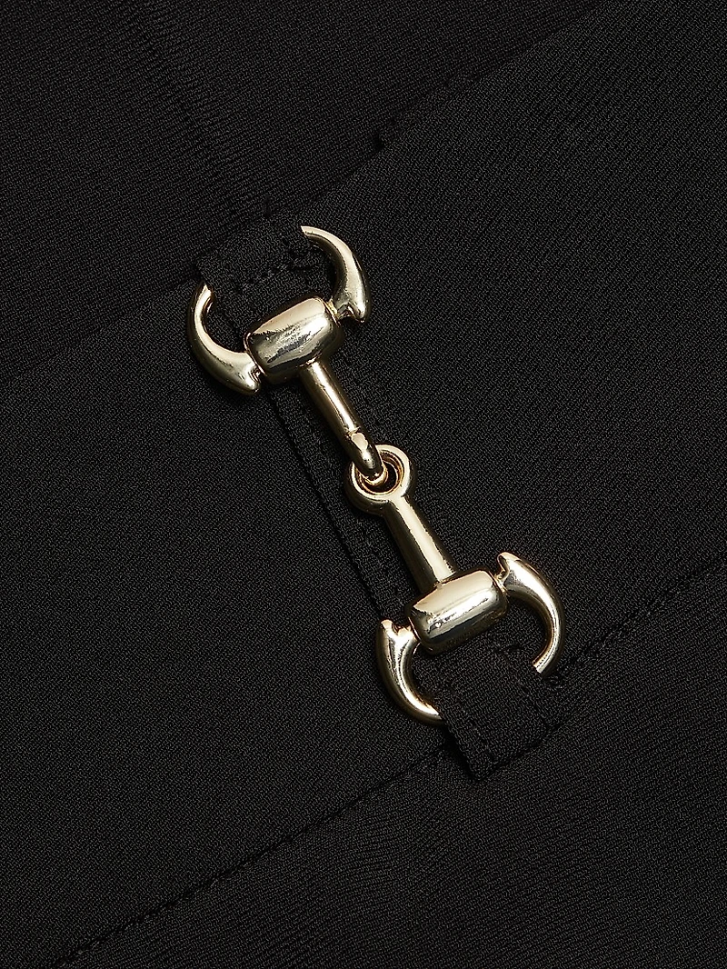 Paisleigh Horsebit Stretch Straight-Leg Trousers