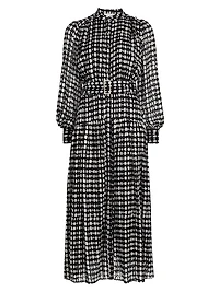 Rue Polka Dot Long-Sleeve Maxi Dress