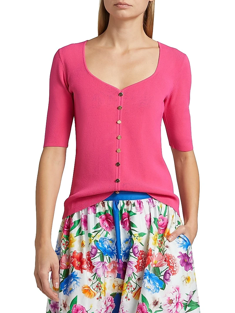 Jessica Sweetheart Neck Fitted Sweater