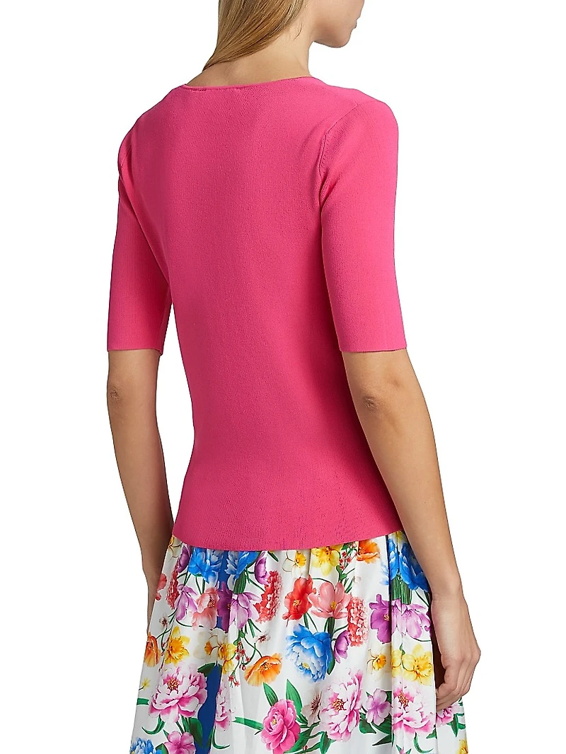 Jessica Sweetheart Neck Fitted Sweater