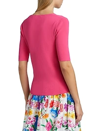 Jessica Sweetheart Neck Fitted Sweater