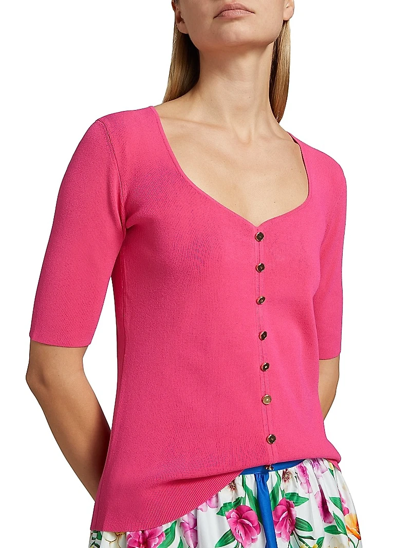 Jessica Sweetheart Neck Fitted Sweater