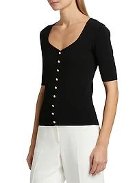 Jessica Sweetheart Neck Fitted Sweater